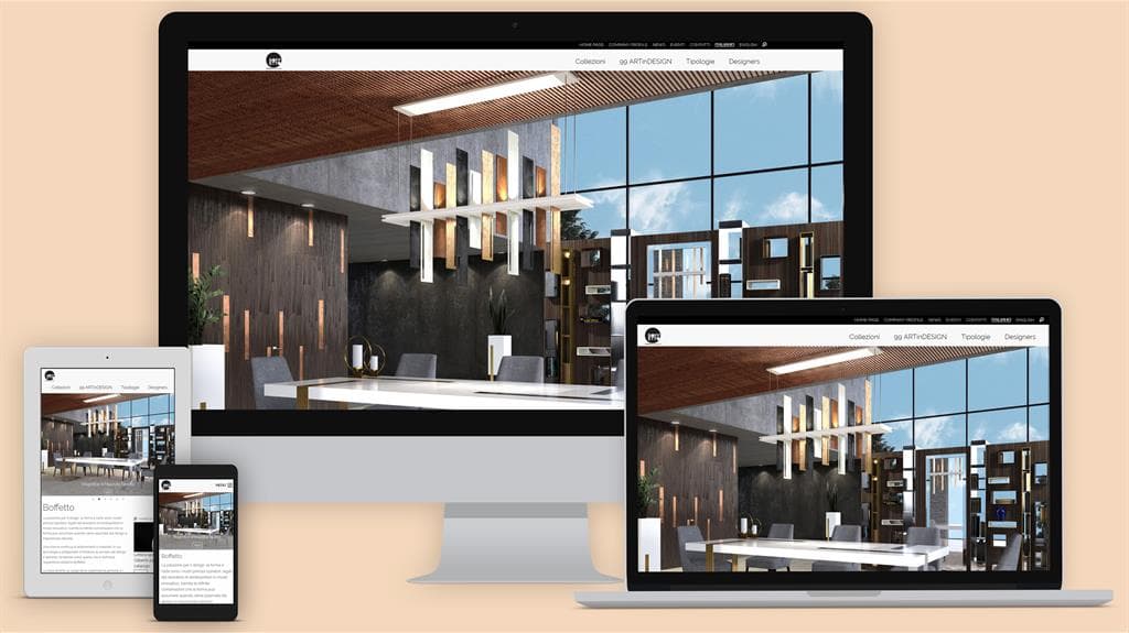 Creazione di un sito web per il settore dell'arredamento di design