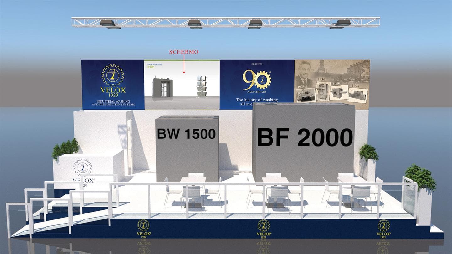 Realizzazione di uno stand fiera per macchine industriali