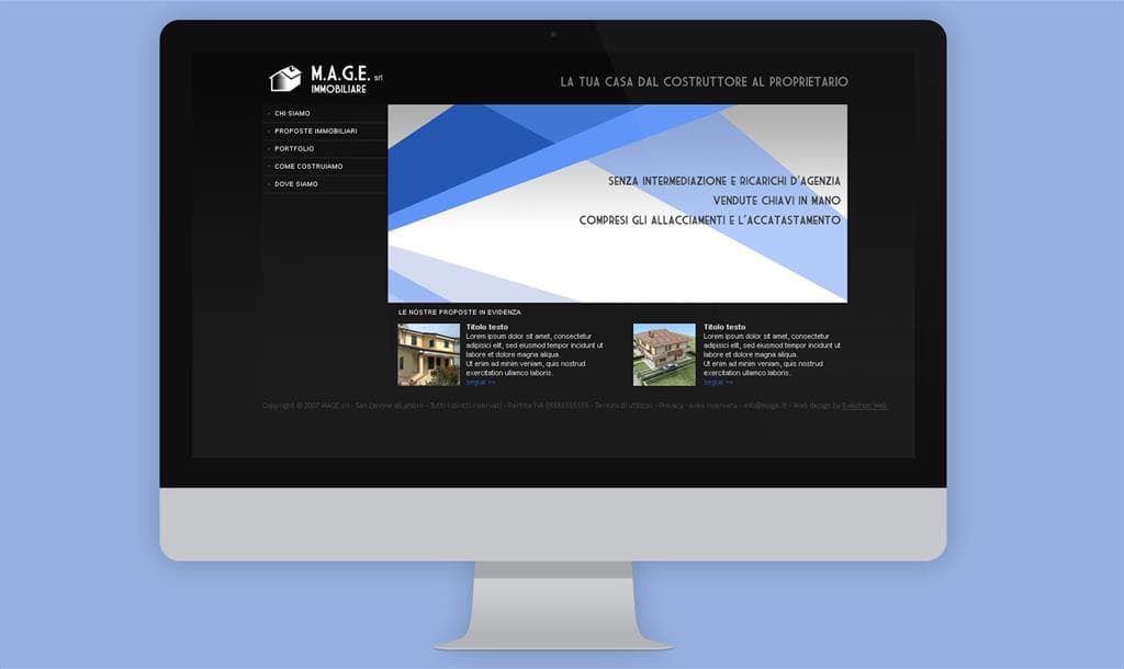 Realizzazione sito internet per impresa di costruzioni MAGE