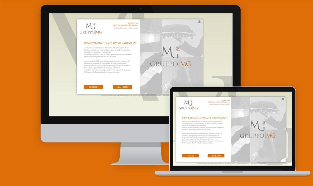 Creazione sito internet per settore facility management e outsourcing alberghiero Gruppo MG