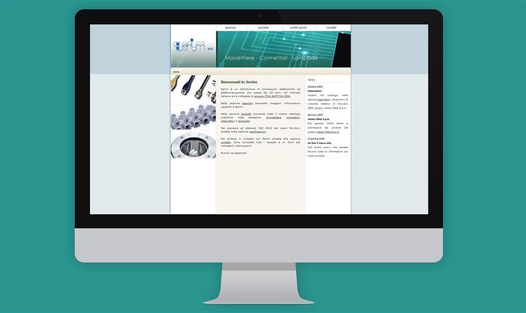 Realizzazione sito web per distributore di componenti elettronici, elettrici ed elettromeccanici Serim