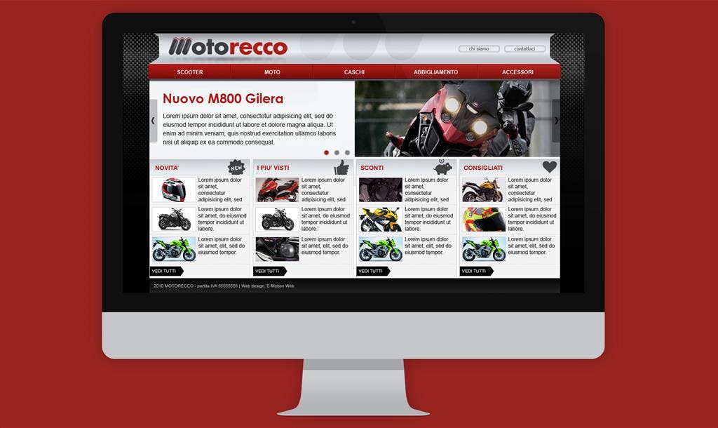 Ideazione di un sito web per motociclismo