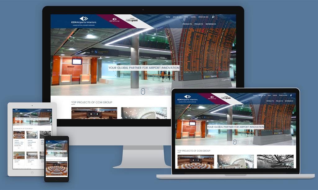 Creazione di un sito web per il settore allestimento aeroporti e collettività